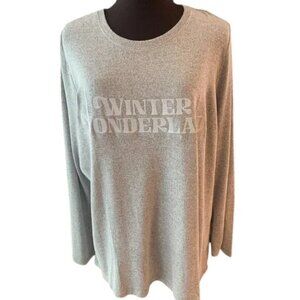 Lane Bryant Grey Lounge "Winter Wonderland" Top 22/24